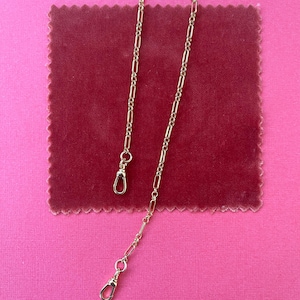 18k Gold Filled Albert Chain Necklace: Vintage Pocket Watch Style  jewellery,  swivel clasp, jewellery gift