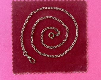18k Gold Filled Albert swivel Chain necklace - Vintage Style Charm Holder,  jewellery gift, gifts for her