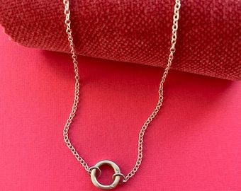 Collar de cadena de plata de ley con cierre de mosquetón de anilla de resorte, soporte para dije, joyería para combinar con otras joyas de San Valentín, regalo de joyería, regalos para ella