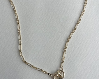 18k Yellow gold filled fancy Chain lariat Necklace, removable drop chains, charm holder  jewellery,  jewellery gift, gifts for her