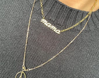 Mama gold filled Nameplate Necklace – Mother's day jewellery gift,  jewellery gift,  jewellery gift, gifts for her