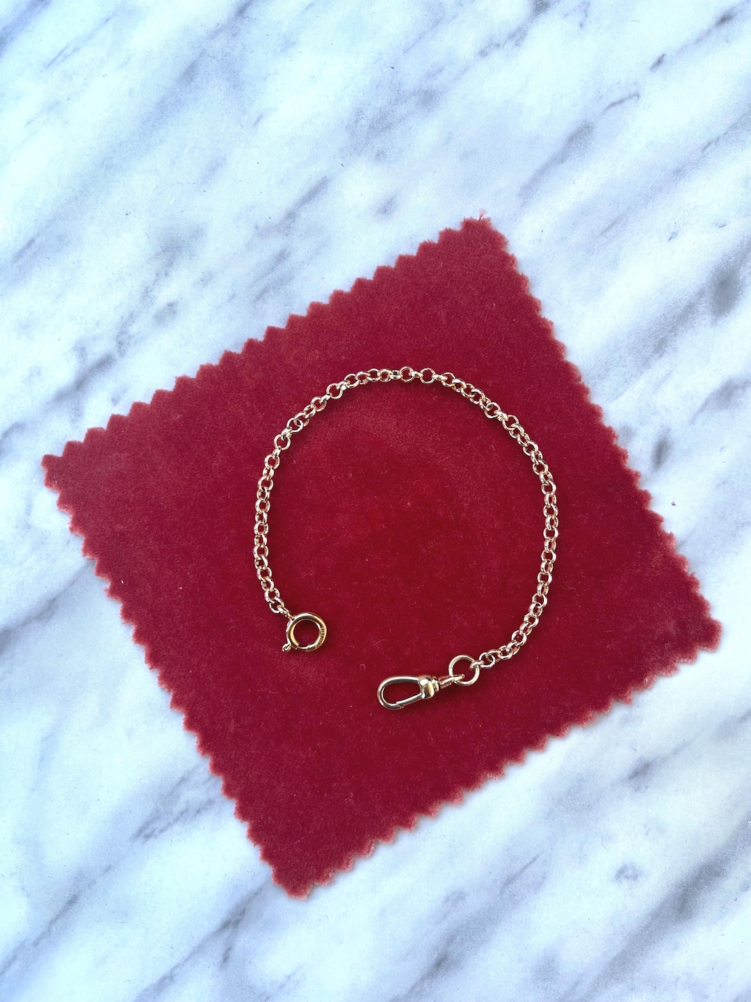 18k Gold Filled Albert Swivel Chain Bracelet - Vintage Style Charm ...