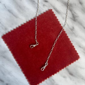 Sterling silver Teenie Albert swivel Chain Necklace: Vintage Pocket Watch Style, swivel clasp charm holder jewellery, gifts for her