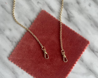 18k Gold Filled Rolo Chain Necklace with two albert clasps, Watch Chain necklace, Charm Holder, vintage inspired jewellery, gifts for her