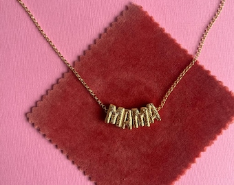 Mama gold chain necklace, nameplate mother jewellery, gifts for her