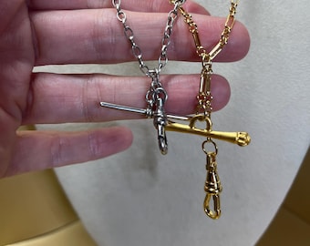 18k Gold Filled Vintage Style Chain Necklace with Charm Holder valentines jewellery,  jewellery gift, gifts for her