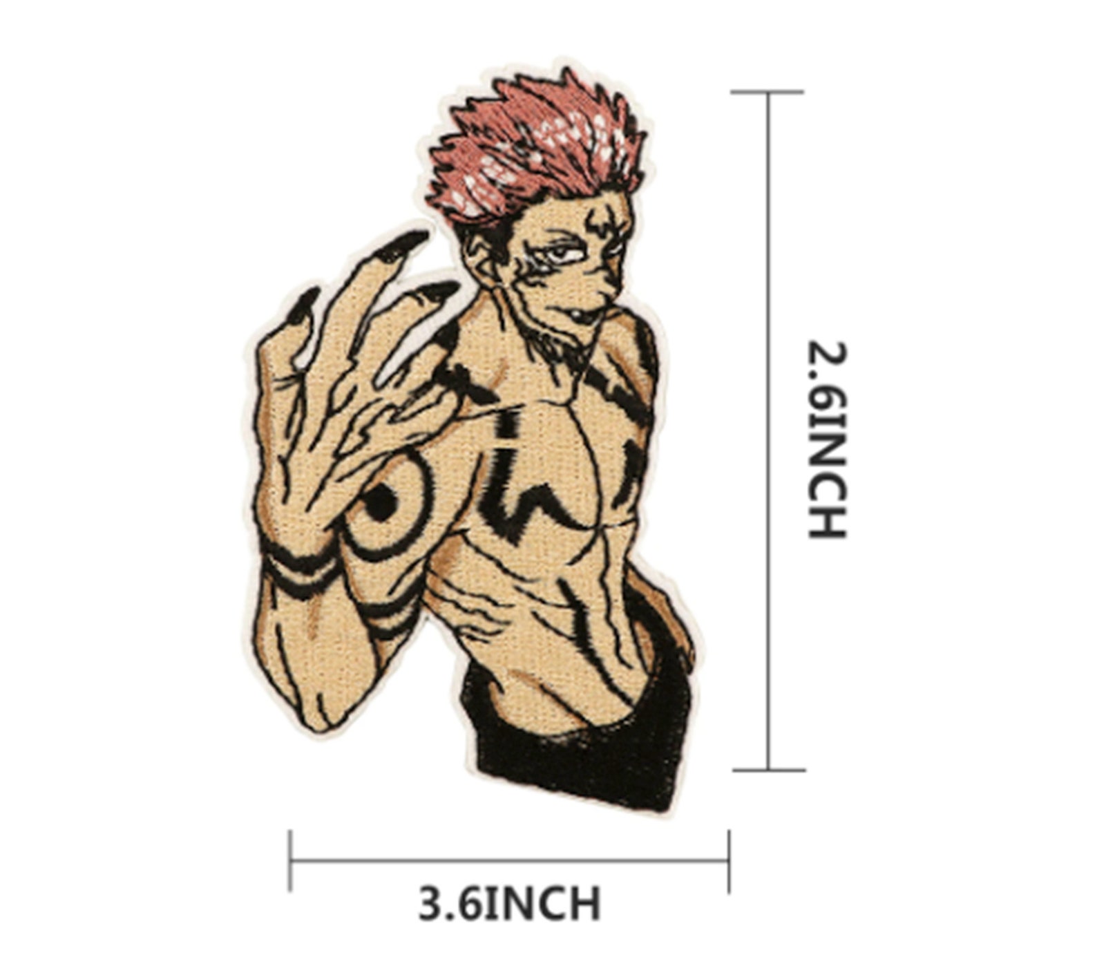 Jujutsu Kaisen Sukuna Iron on Patch Patchesbym Etsy UK