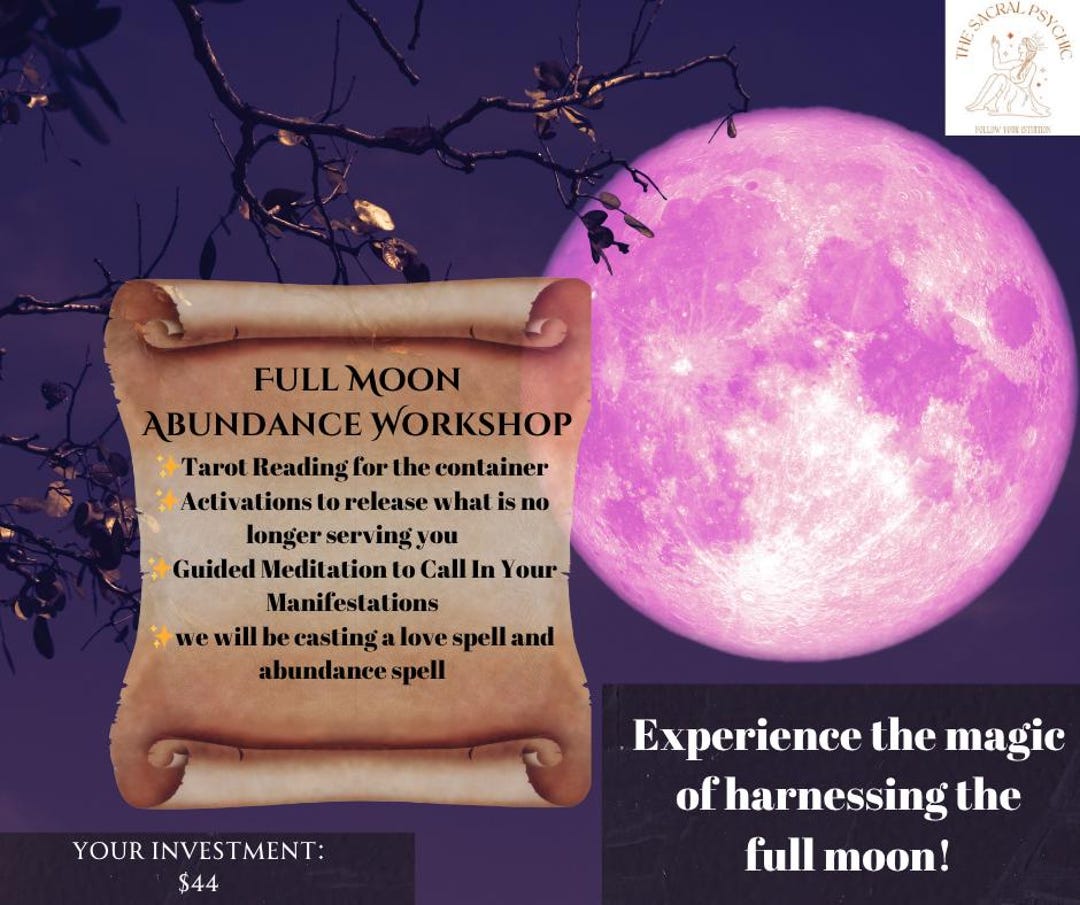 Full Moon Abundance Activation Workshop + Manifestation Guide - Etsy