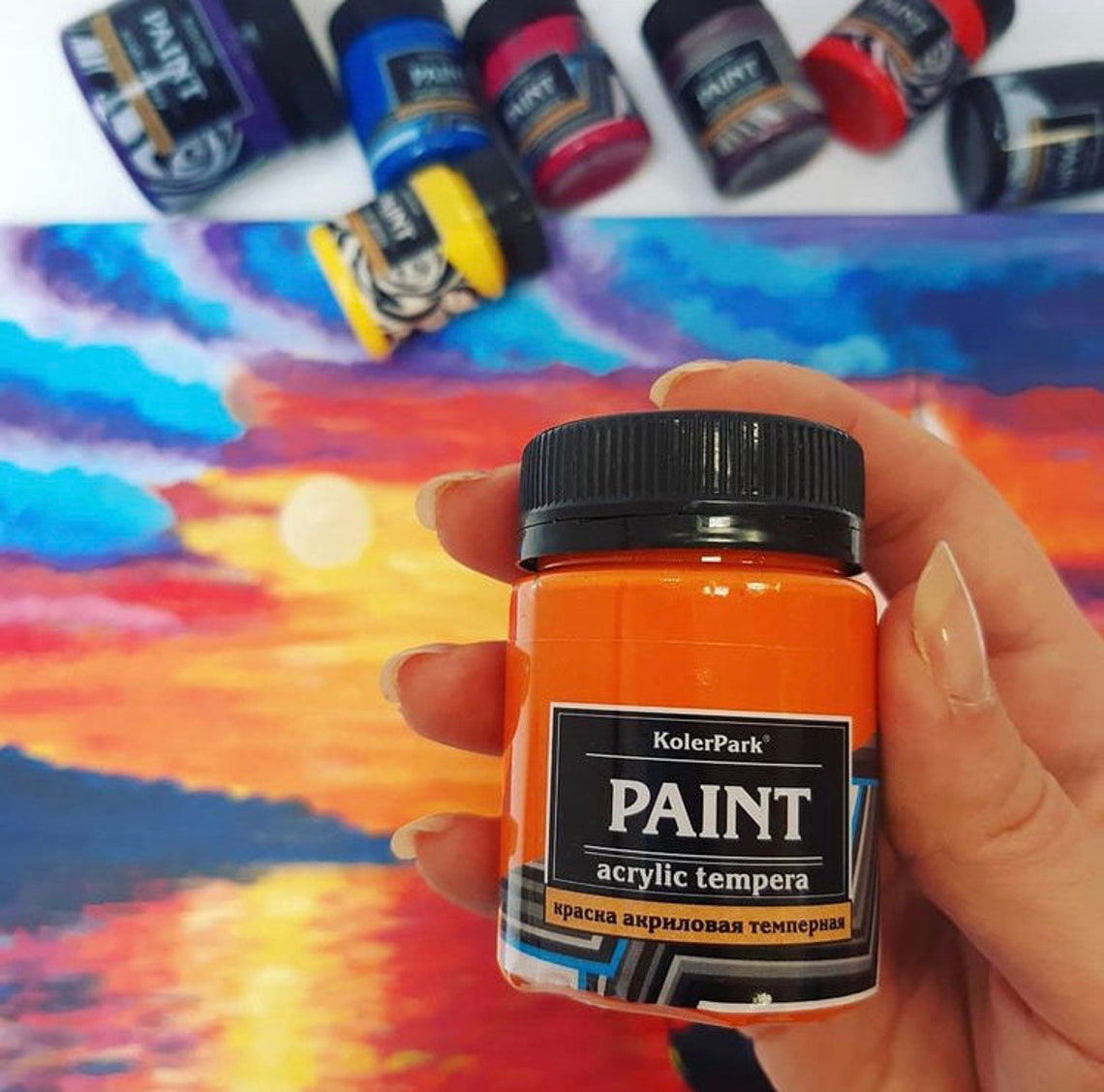 All purpose acrylicbased tempera paint Orange / More than Etsy