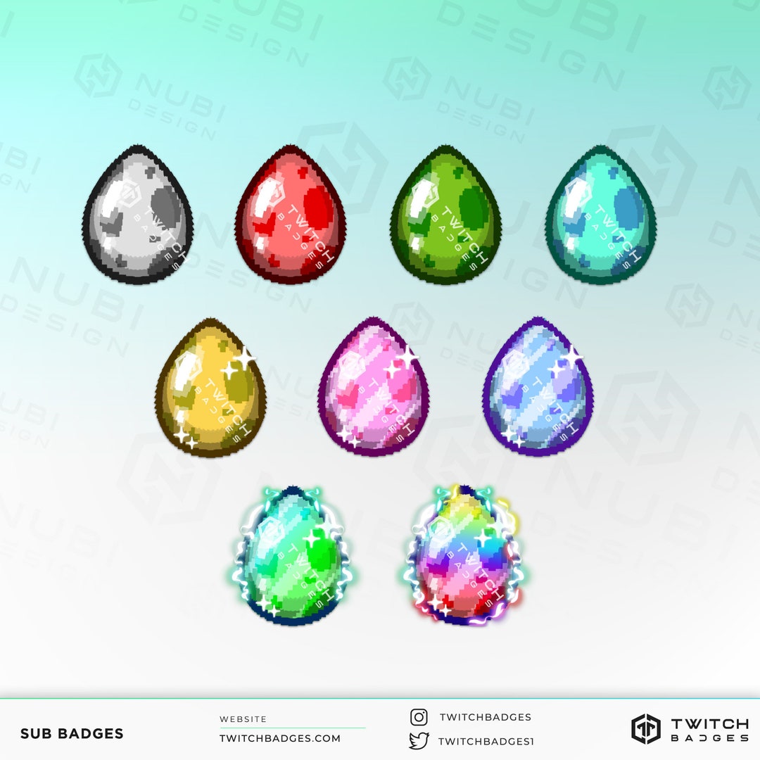 Pixel Eggs Twitch Sub Badges/cheer Badges/subscriber Badge/ Etsy