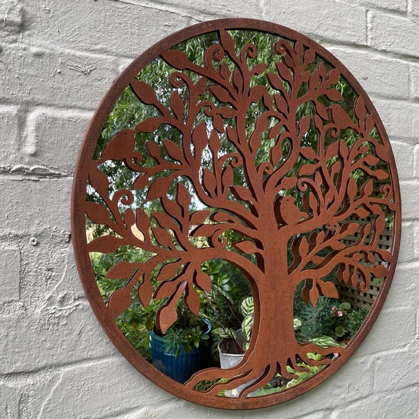 Metal Wall Art Tree Birds Etsy UK