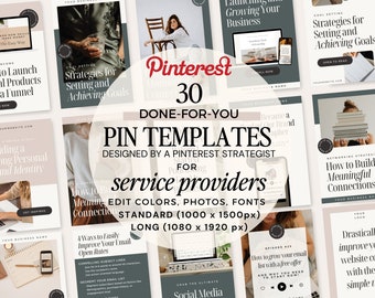 Pinterest Templates for Coaches Pinterest Graphics Canva Templates Service Provider Pinterest Marketing Pin Templates for Digital Products