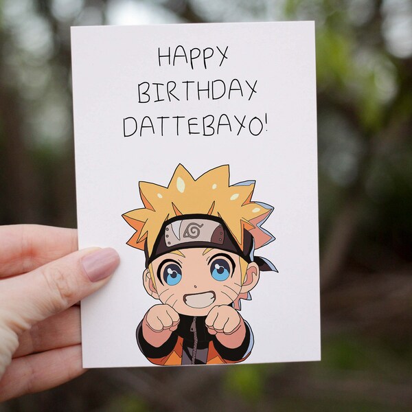 Anime Birthday Card - Etsy