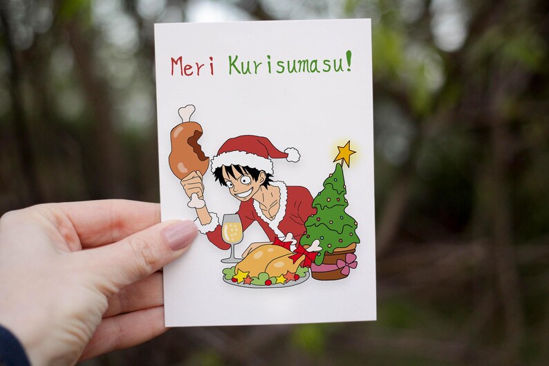 Printable anime christmas cards