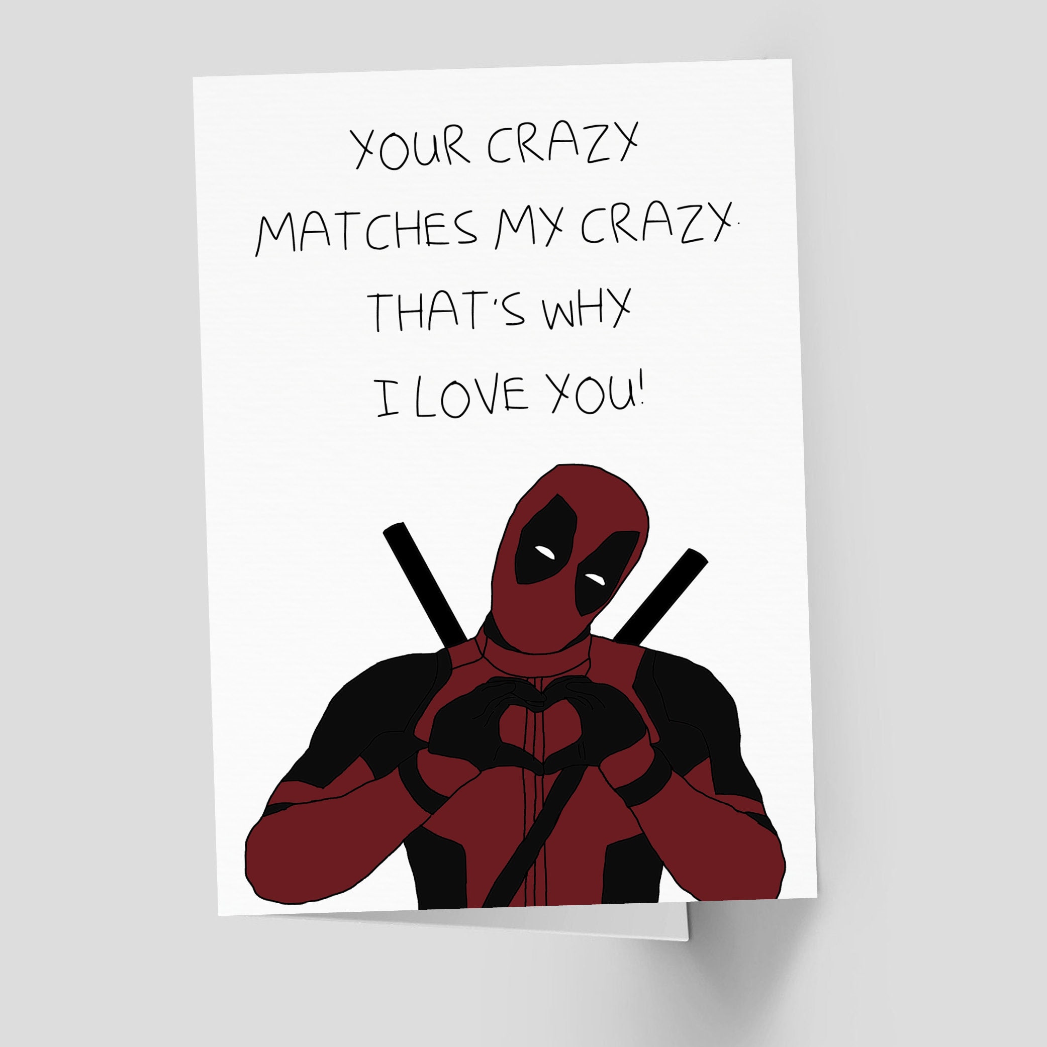 Marvel Deadpool Wade Wilson Cupid's Arrow Valentine's Day - Long Sleeve  T-Shirt for Men – Customized-Black 