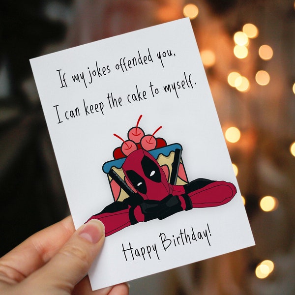 Deadpool Birthday Card, Deadpool Quotes, Deadpool Card