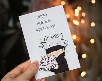 Anime Card, Anime Birthday Card, Anime Digital Art