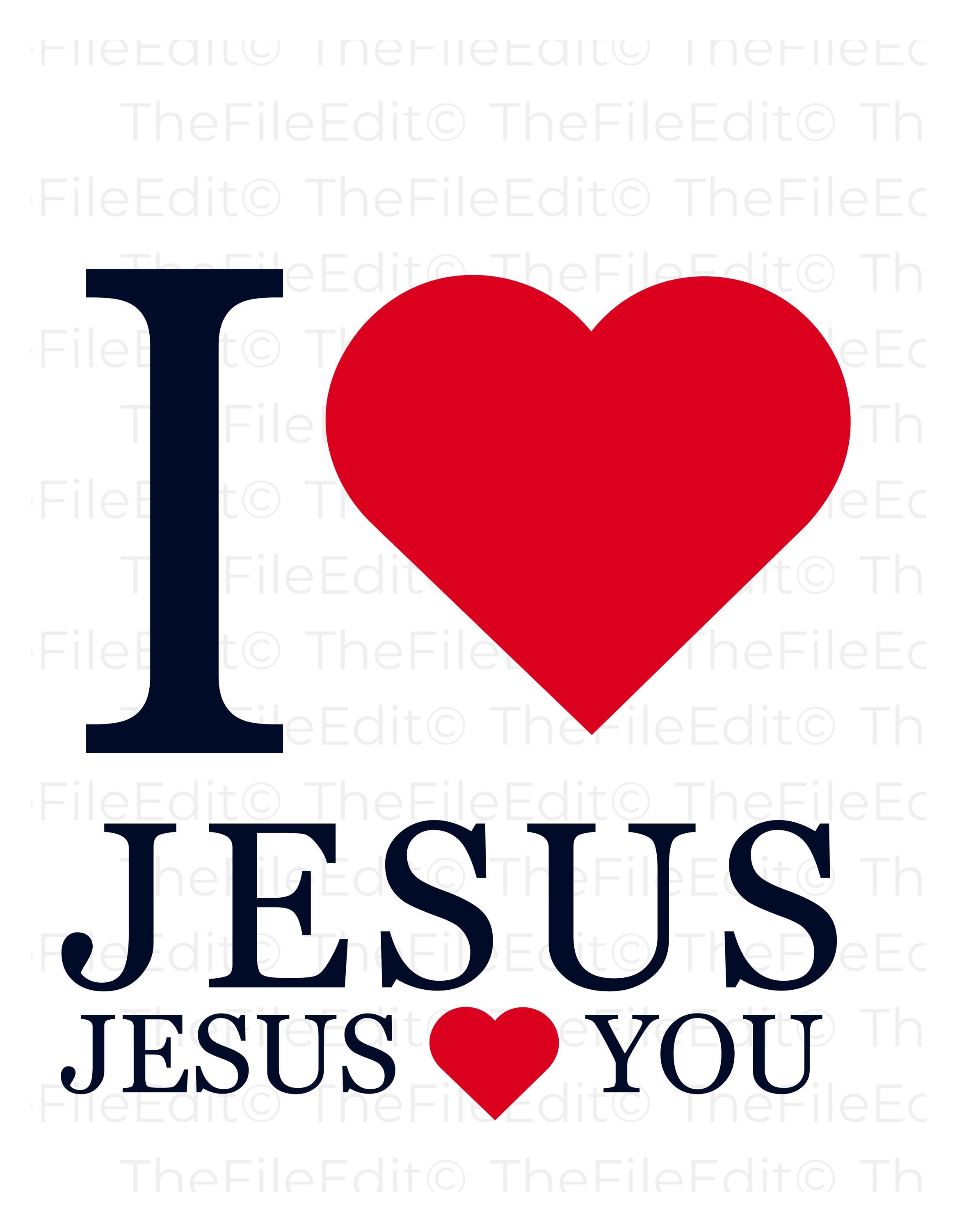 I Love Jesus Jesus Love You Bryce Crawford SVG PNG File for Shirt, mug, pillowcase, tumbler, bag