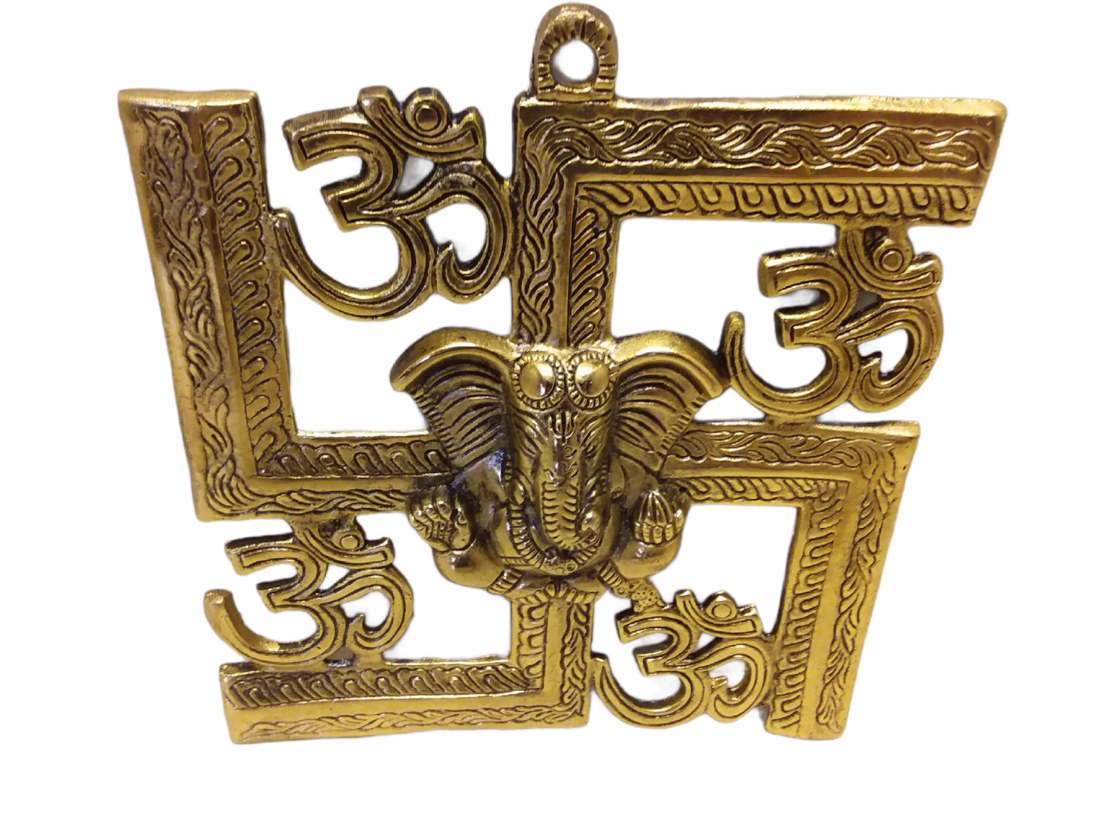 Large Swastik With Ganesh & OM Wall Hanging, Home Decor, Spiritual Gift