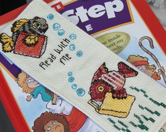 Read with Me Cross Stitch Bookmark