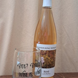 Original Stemless Wine Glass - &quot;Box? Bottle? Wine is Wine!&quot;