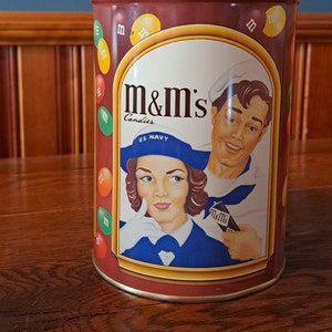 M&M&#39;s 50th Anniversary Collectible Plain Tin from 1990 Celebrate your Favorite Candy
