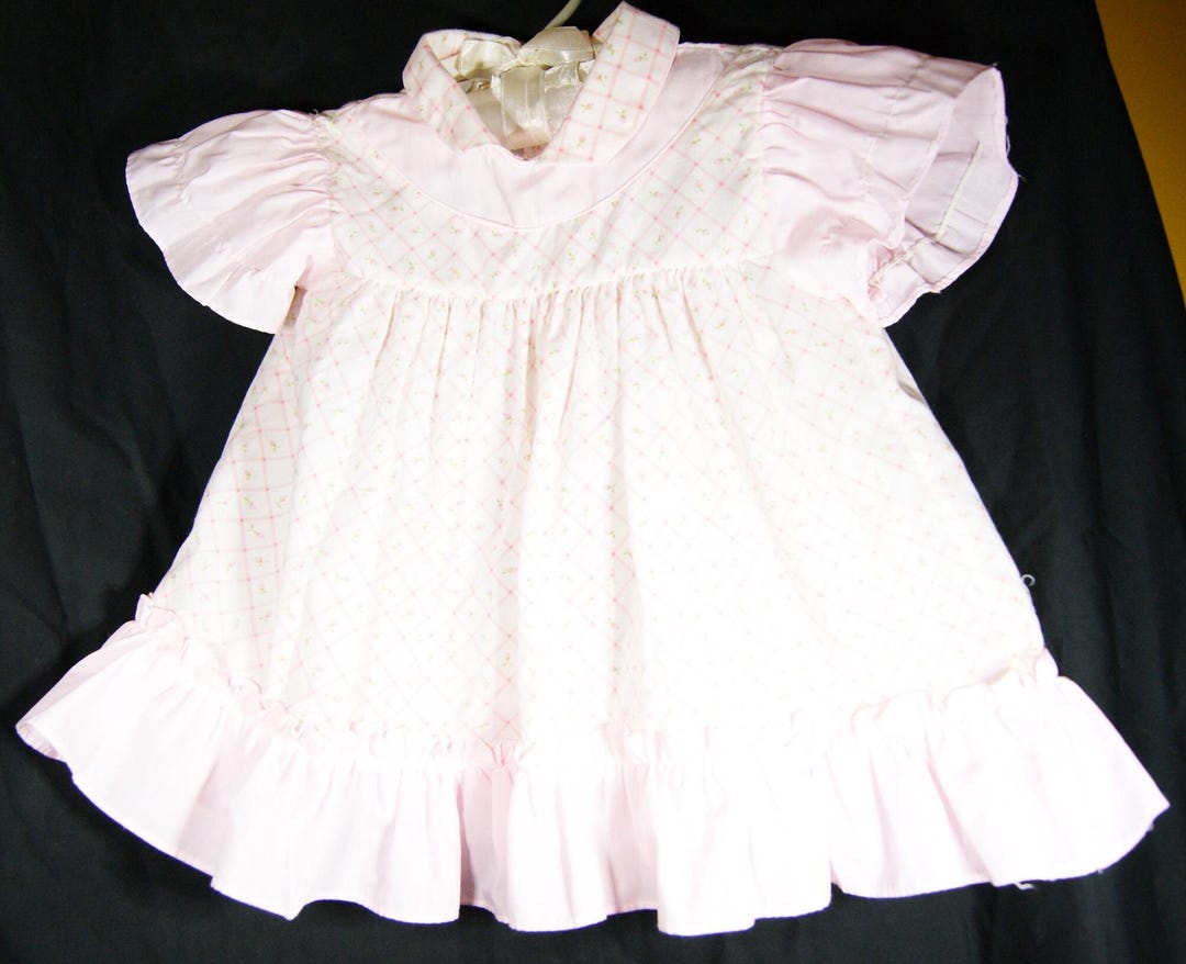 Vintage CRADLE TOGS Baby Girl Dress Pink Tuplip Floral Short Sleeve - Etsy