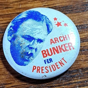 Antique Archie Bunker Fer President Pin