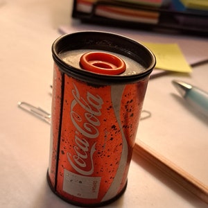 Tin Coke - Coca-Cola Pencil Sharpener | Coca Cola Pencil Sharpener Vintage Coke Tin Can