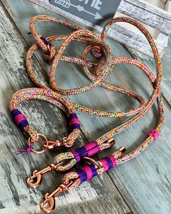 Set Collar Leash Made of Dew PPM Rope for Small Dogs - Etsy