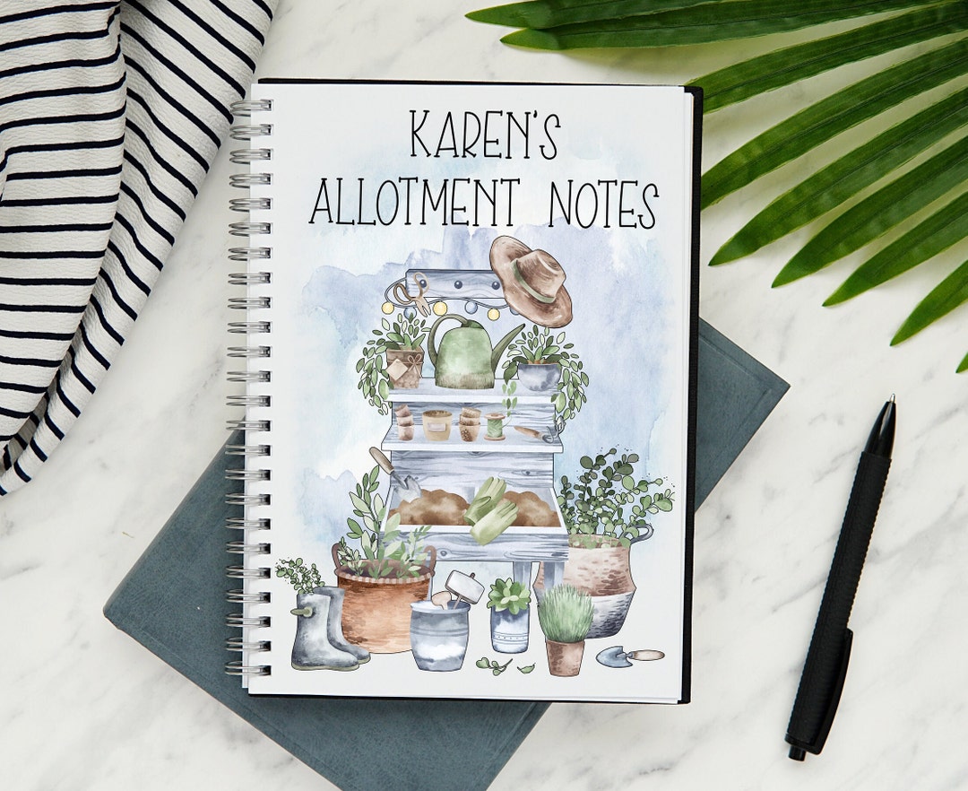 Personalised A5 Allotment Notebook/ Journal With 60 Lined Pages Gifts