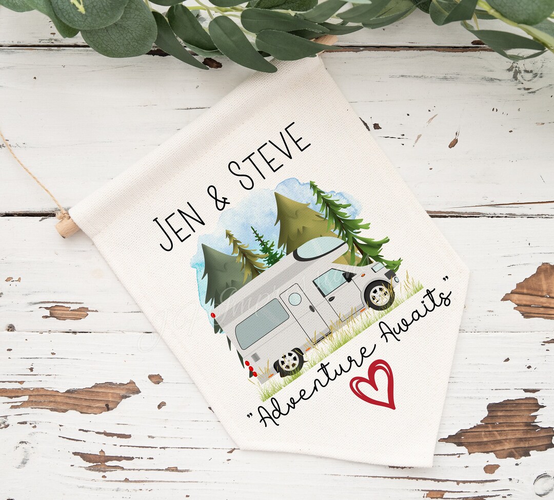 Large Personalised Motorhome Pennant Flag Gift for Motorhome Owners Motorhome Décor 29 X 19 Cm