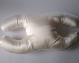 ピュアシルクのしわ防止枕、プレミアムなニキビ防止・アンチエイジングクッション、高級マルベリーシルク枕、贅沢な快適な横向き寝用ピスタチオカラー