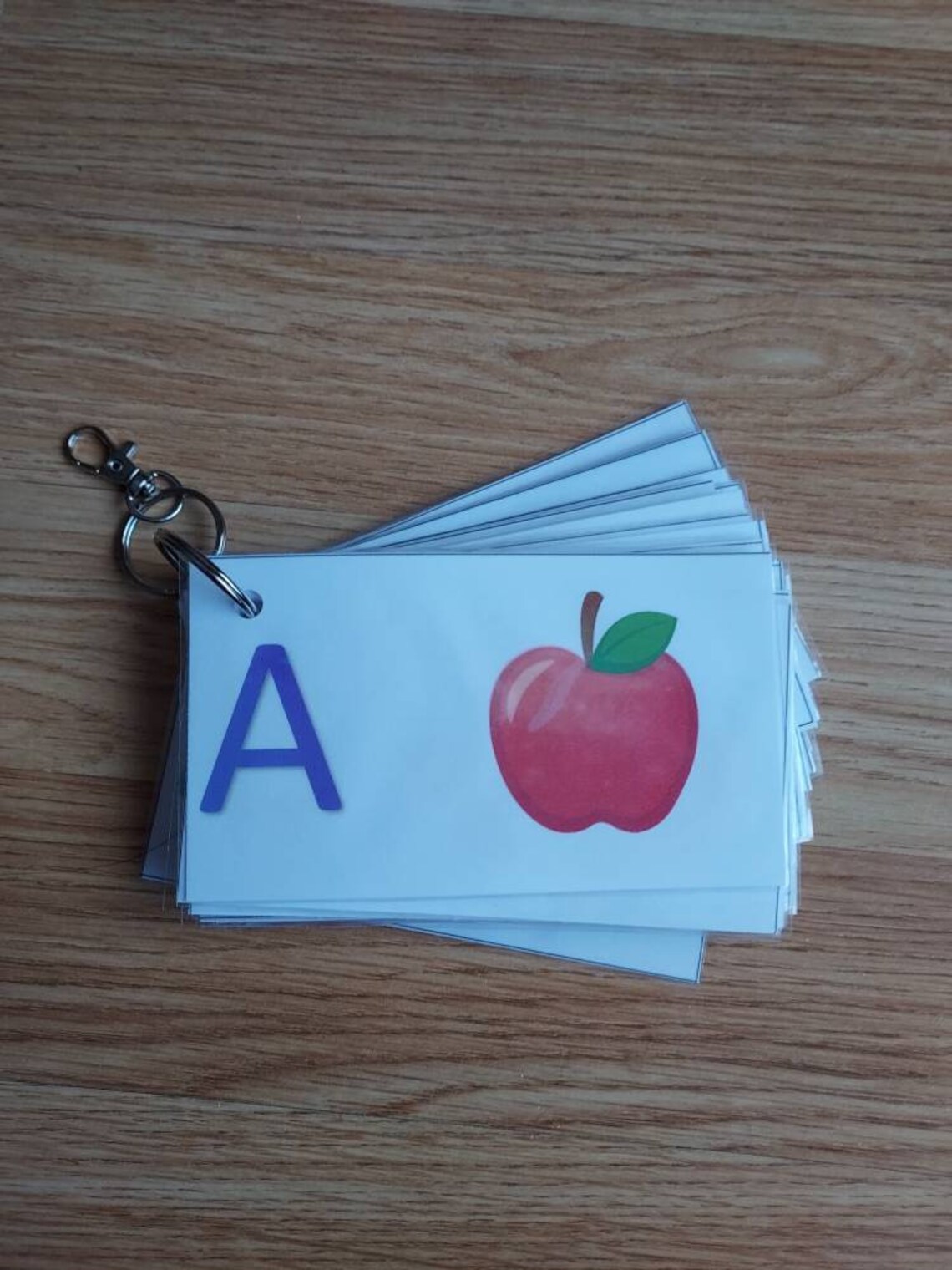 Alphabet Flash Cards. on a Keyring Etsy
