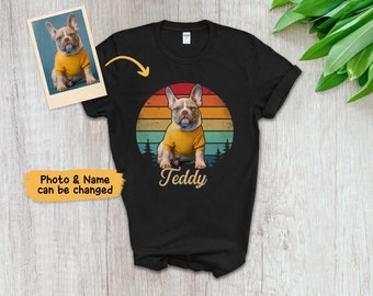 Custom Pet Shirt, Custom pet portrait, Gift for Dog Lover, Personalized Shirt, Custom Pet Drawing Shirt, Custom Pet Photo Shirt