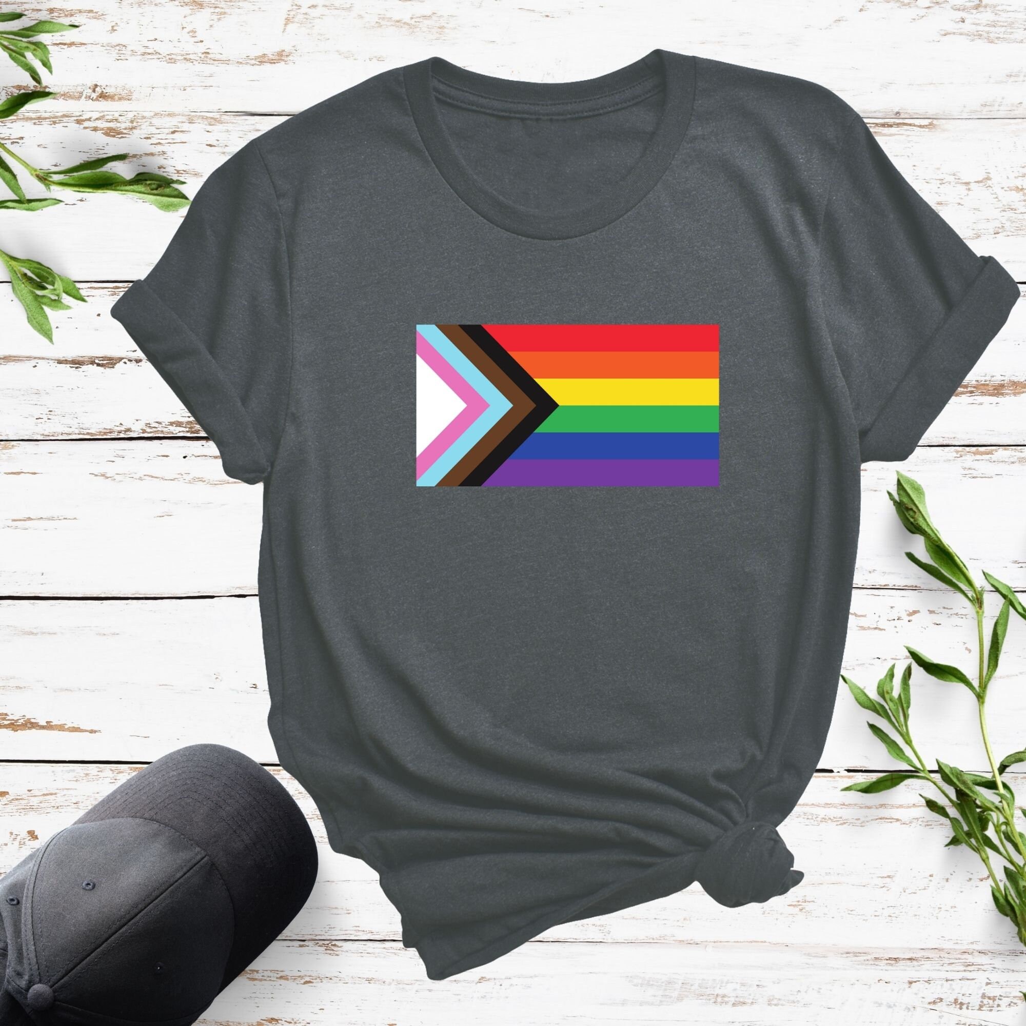 Progress Pride Flag TShirt Pride Shirt LGBT Pride Shirt Etsy