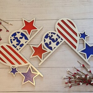 Stars and Stripes/ Door Trim/ Red, White & Blue/ July 4th Decor/ USA /Window Trim