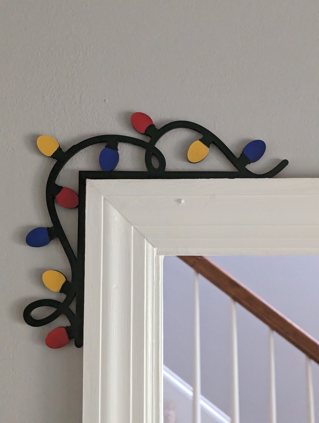 Christmas Lights Door/window Trim/ Easy Christmas Decor/ Etsy