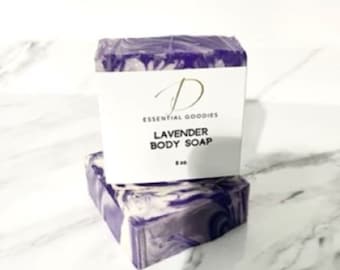 Lavender Handmade Soap - Natural Soap - Bar Soap - Body Soap Bar - Purple Soap - Lavender Essential Oil