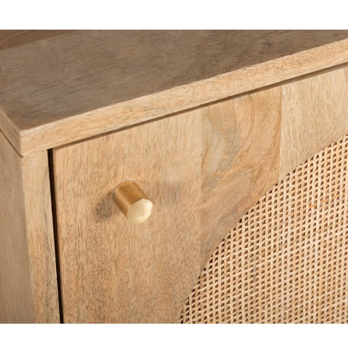 Wooden Cane Nightstand / Natural Wood Bedside Etsy