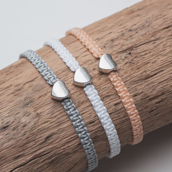 Makramee Armband • Heartly • Spring Collection • Silber