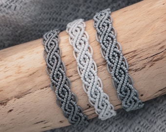 Macrame bracelet • Diamond Soul • GRAY COLLECTION