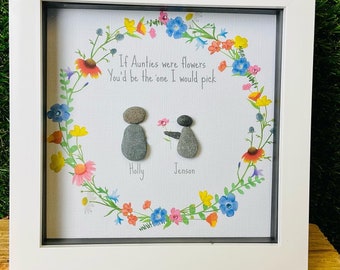 Pebble Art - Auntie Gift - Personalised