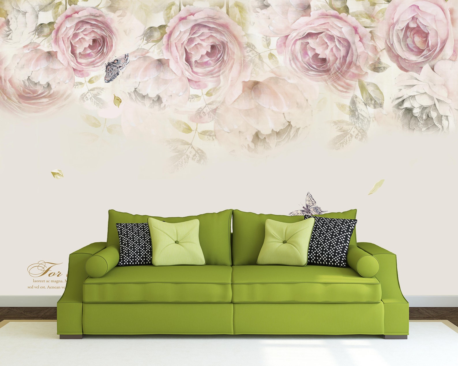 Flowers Wall Mural Floral Peel and Stick Photo Textured Etsy UK