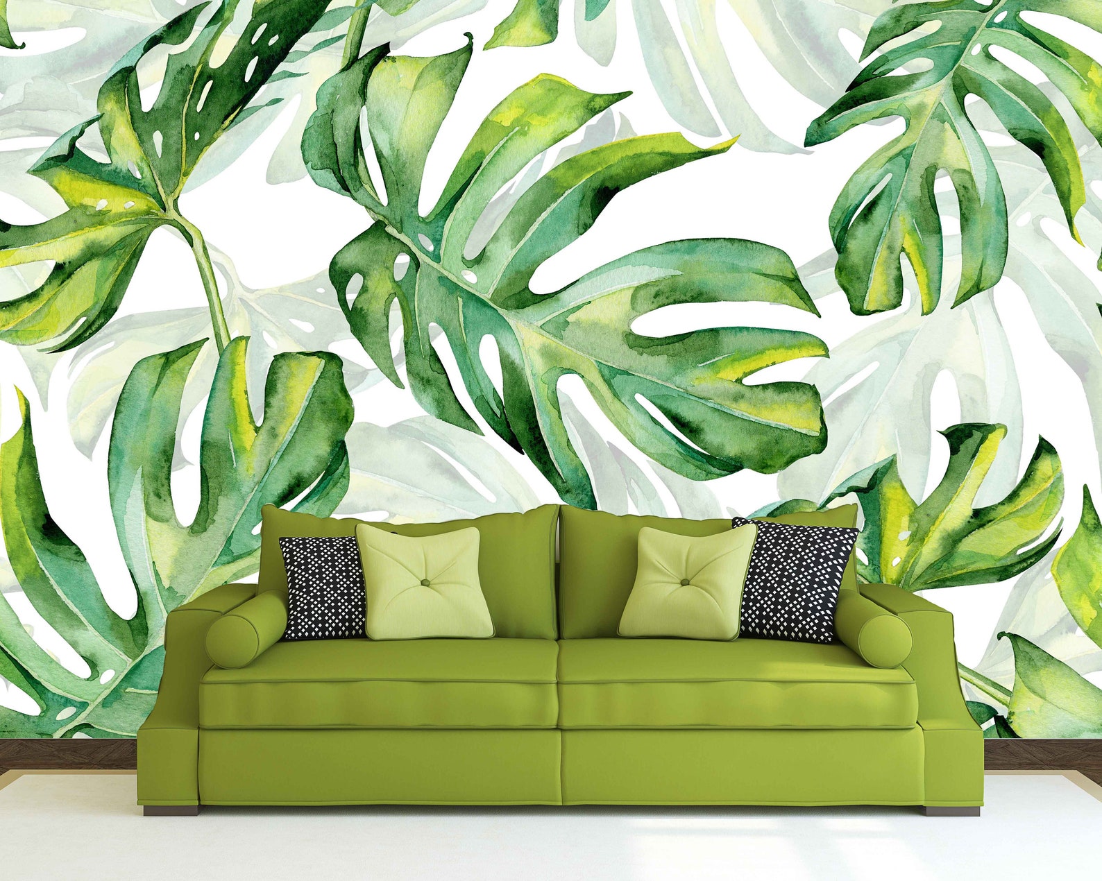 Monstera Peel and Stick Wallpaper Tropical Wallpaper Leaf - Etsy UK