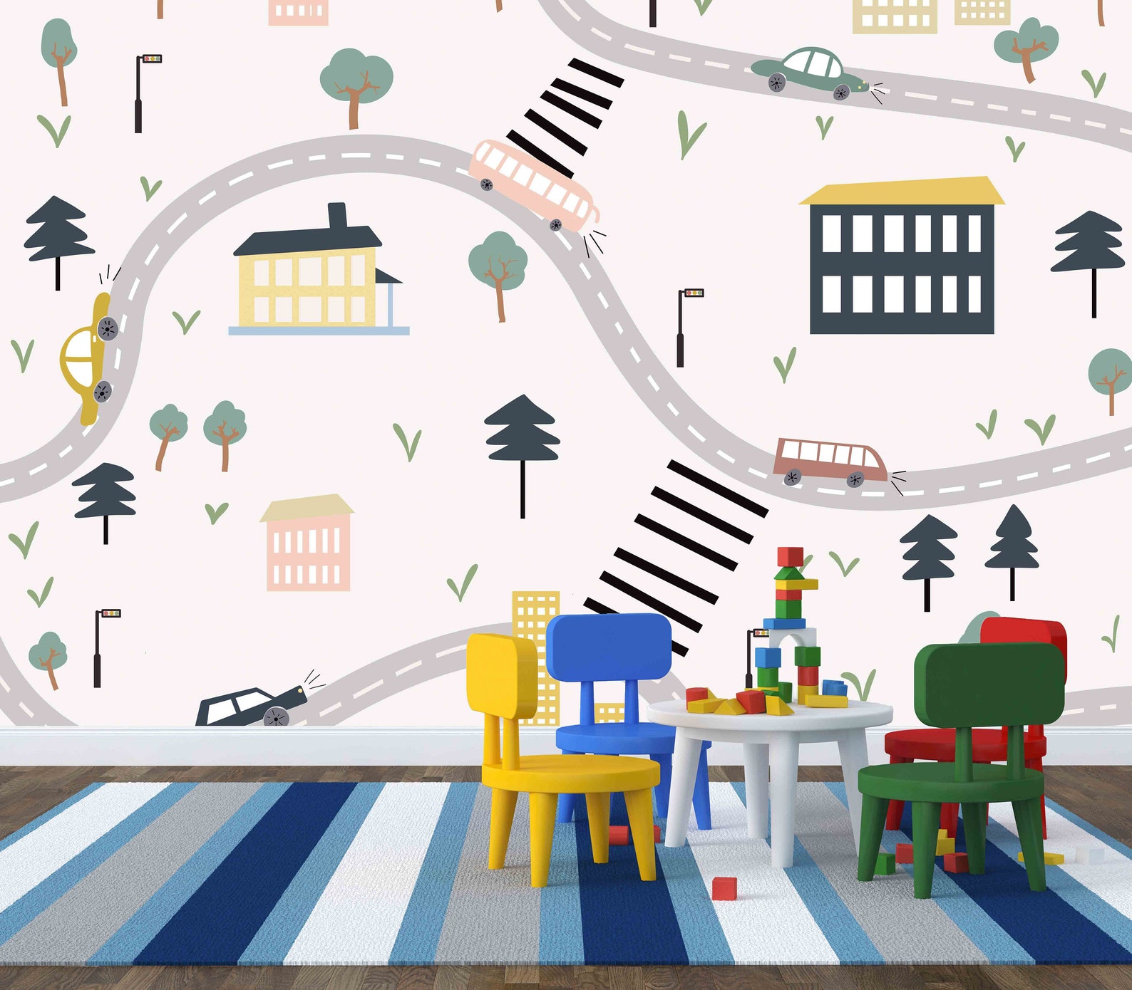 Boy Nursery Decor Removable Wallpaper Textured Wallpaper Etsy