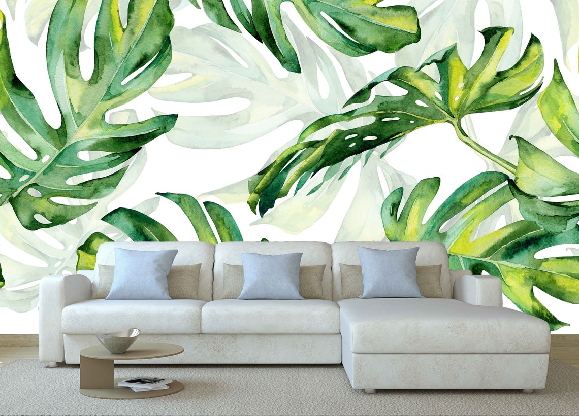 Monstera Peel and Stick Wallpaper Tropical Wallpaper Leaf - Etsy UK