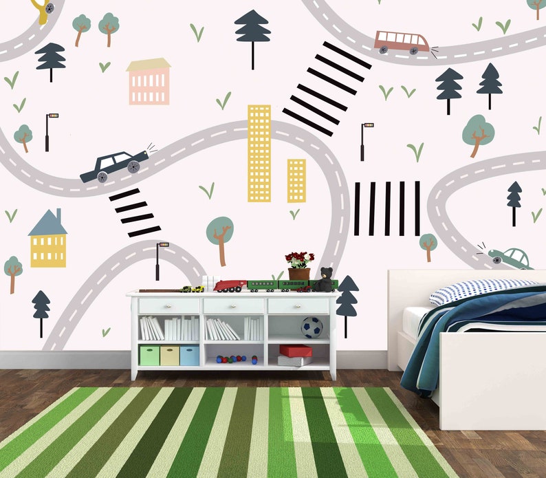 Boy Nursery Decor Removable Wallpaper Textured Wallpaper Etsy