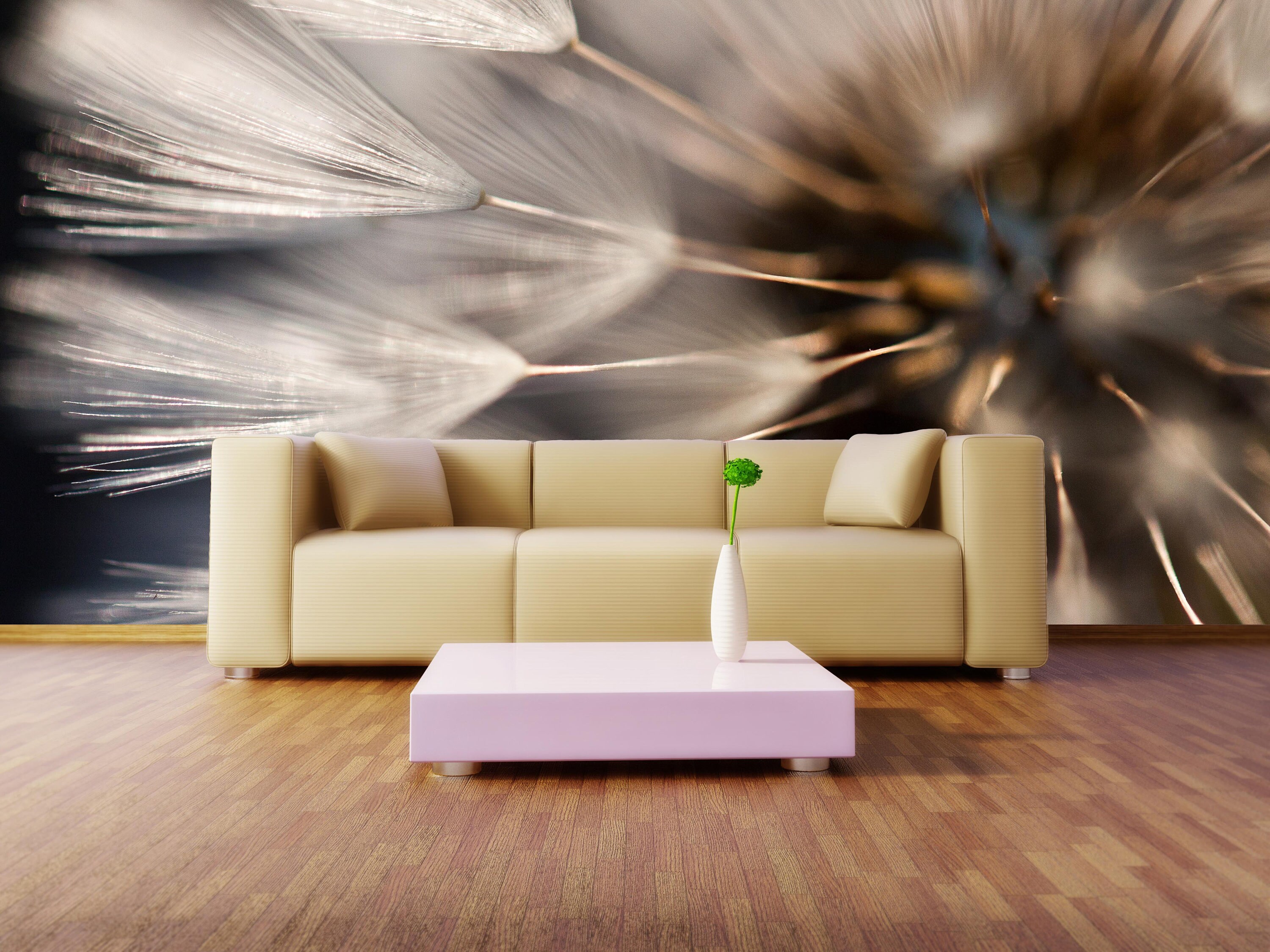 Dandelion Wall Art Floral Wallpaper Peel and Stick Wallpaper Photo