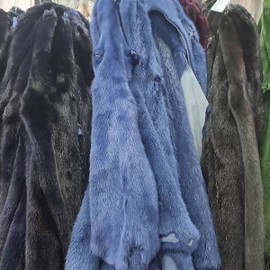 Ocean Blue Mink Fur Skin/Pelt